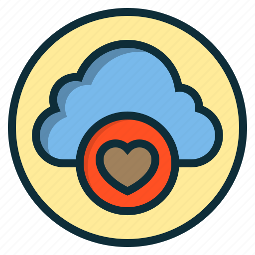 Botton, cloud, data, heart, love, romantic icon - Download on Iconfinder