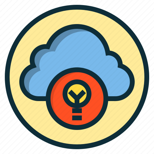 Botton, cloud, data, database, idea, lamp, light icon - Download on Iconfinder