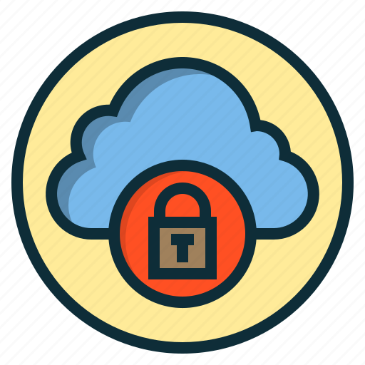 Botton, cloud, key, lock, protection, safety icon - Download on Iconfinder