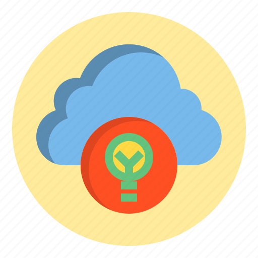 Botton, cloud, idea, lamp icon - Download on Iconfinder