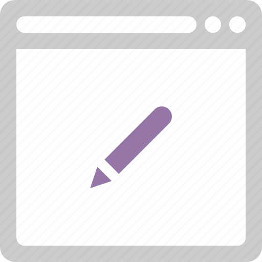 Browser, edit, new, pencil, write icon - Download on Iconfinder
