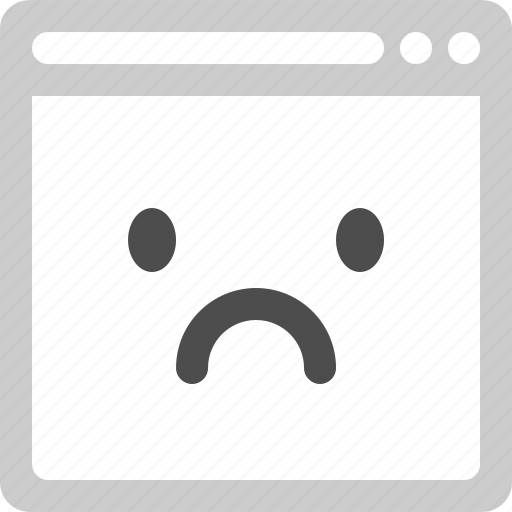 Browser, face, sad, emoji, emoticon icon - Download on Iconfinder