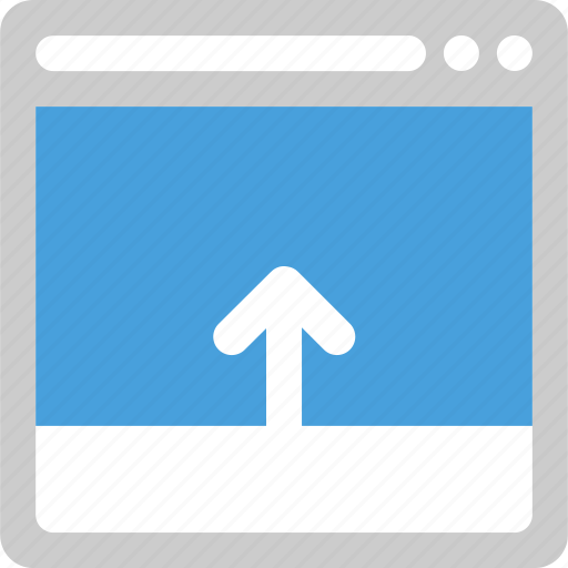 Browser, sidebar, top, internet, upload icon - Download on Iconfinder
