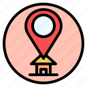 location, address, pin, map, venue, button