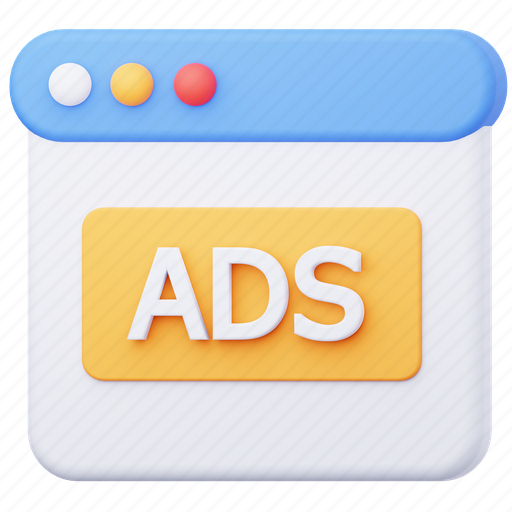 Advertisement, ad, advertising, ads, website 3D illustration - Download on Iconfinder