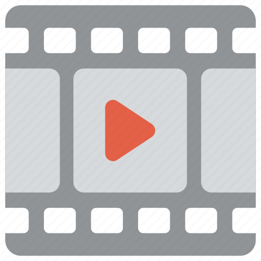 Cinematography, film strip with play, film tape, movie clip, video clip icon - Download on Iconfinder