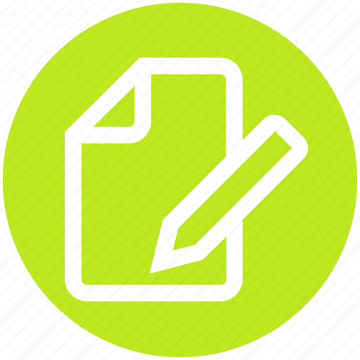 Document, file, paper, pencil, sheet, text, writing icon - Download on Iconfinder