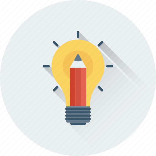 Bulb, creativity, designing, idea, pencil icon - Download on Iconfinder