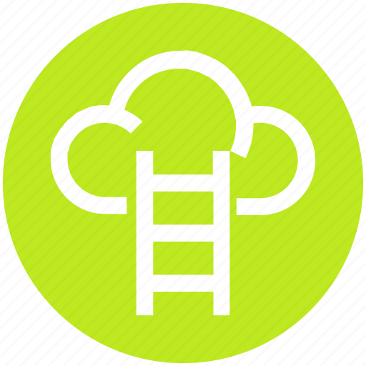 Aspiration, cloud, cloud computing, cloud hosting, data cloud, stairs, technology icon - Download on Iconfinder