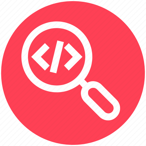 Coding, development, find, html, magnifier, search, zoom icon - Download on Iconfinder