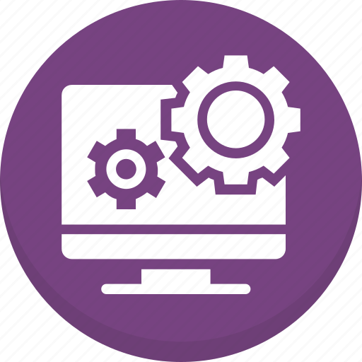 Cog, lcd, monitor configuration, monitor settings, web development icon - Download on Iconfinder