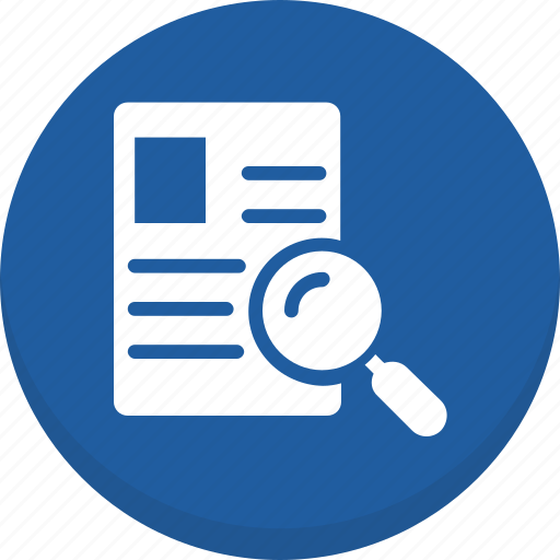 Data searching, file search, find document, magnifier, magnifying, text searching icon - Download on Iconfinder