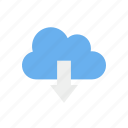 cloud, data, download, arrow