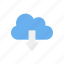 cloud, data, download, arrow 