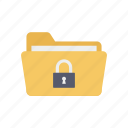 folder, lock, password, document