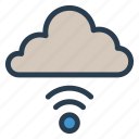 cloud, server, signal, wireless 