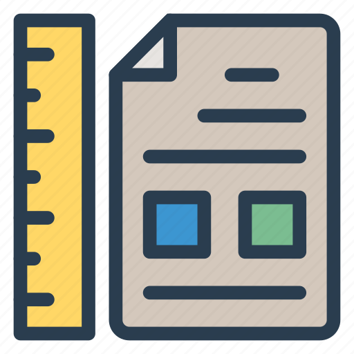 Document, file, measure, ruler icon - Download on Iconfinder