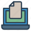 device, document, files, laptop 