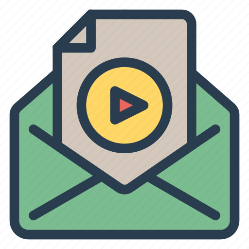 Email, message, open, video icon - Download on Iconfinder