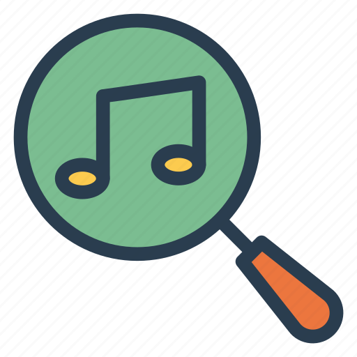 Magnifier, music, search, song icon - Download on Iconfinder