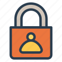 lock, padlock, secure, user