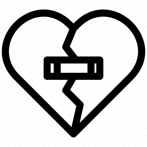 Broken, heart, love, relationship, separation, divorce icon - Download on Iconfinder