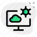 computer, cloud, setting, web development