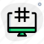 desktop, hashtag, web development, specify 