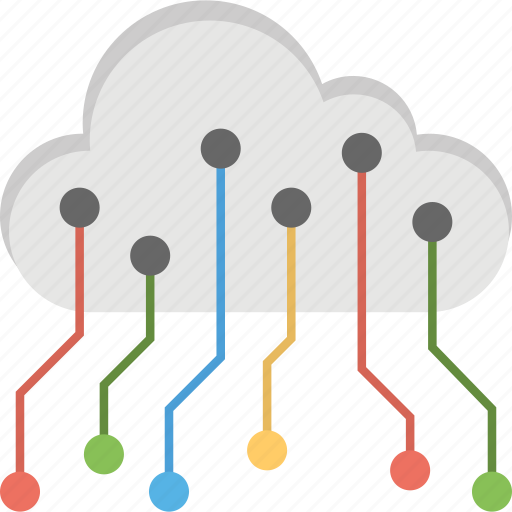 Cloud computing network, cloud connection, cloud network diagram, cloud service, distributed cloud database icon - Download on Iconfinder