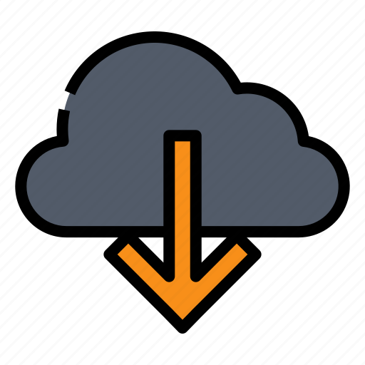 Cloud, down, download, ui, ux, weather icon - Download on Iconfinder