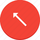 arrow, design, direction, left, material, top 
