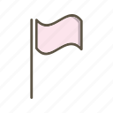flag, location, pin