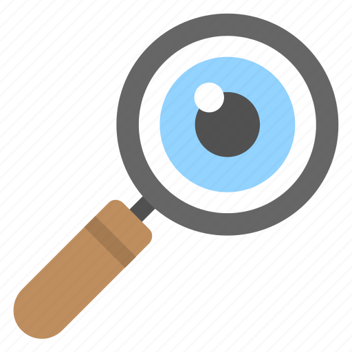 Eye with magnifier, focus, monitoring, search, zoom in icon - Download on Iconfinder