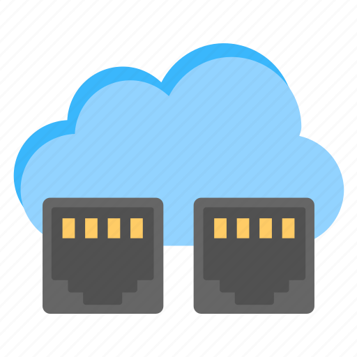Cloud computing, cloud connection, cloud net socket, ethernet cloud ports, network hub icon - Download on Iconfinder
