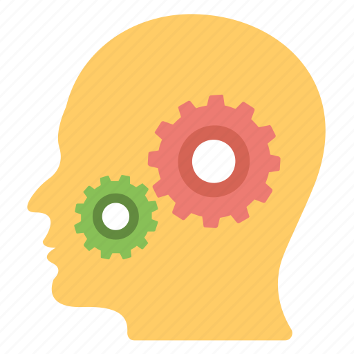Brainstorming, head with gears, mind gears, public relation, thinking concept icon - Download on Iconfinder