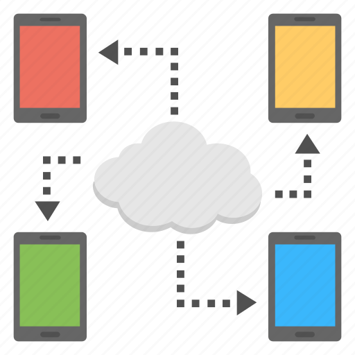 Cloud backup, cloud communication, cloud data sharing, internet connection, mobile backup apps icon - Download on Iconfinder