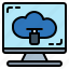 cloud, computing, interface, multimedia, option, storage 