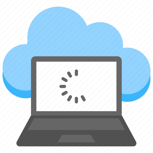 Cloud computing, cloud data loading, cloud syncing technology, computer networking, software updating icon - Download on Iconfinder