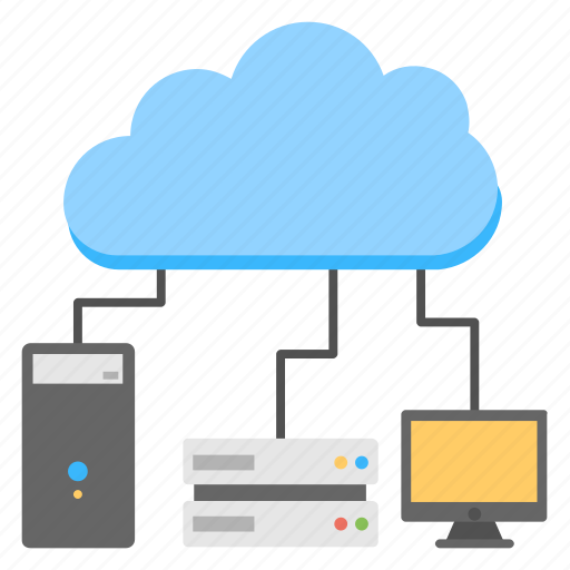 Cloud computing, data handling cloud, high performance cloud, virtual connection, web hosting icon - Download on Iconfinder