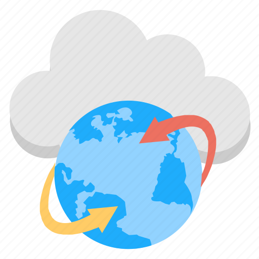 Cloud computing services, cloud data connection, global network, web cloud access, worldwide digital connection icon - Download on Iconfinder