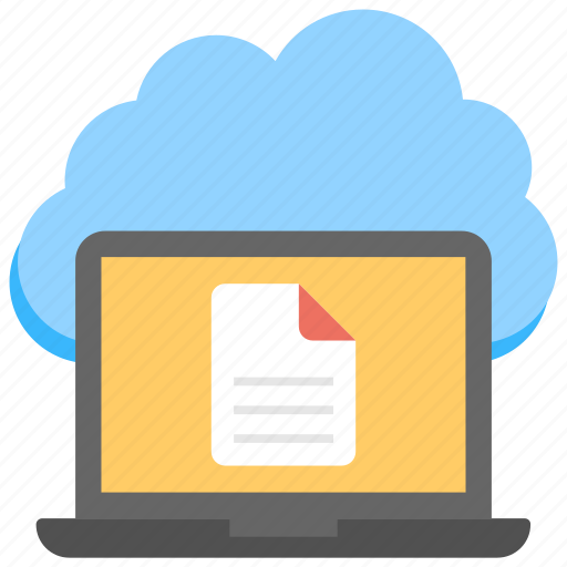 Cloud based document, cloud computing, cloud data storage, computer cloud technology, data storage concept icon - Download on Iconfinder
