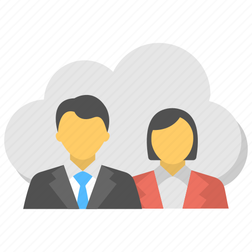 Cloud community, cloud computing concept, private cloud, public cloud, remote business community icon - Download on Iconfinder