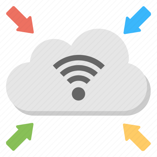 Cloud computing concept, cloud networking, communication source, internet connection, wifi cloud services icon - Download on Iconfinder