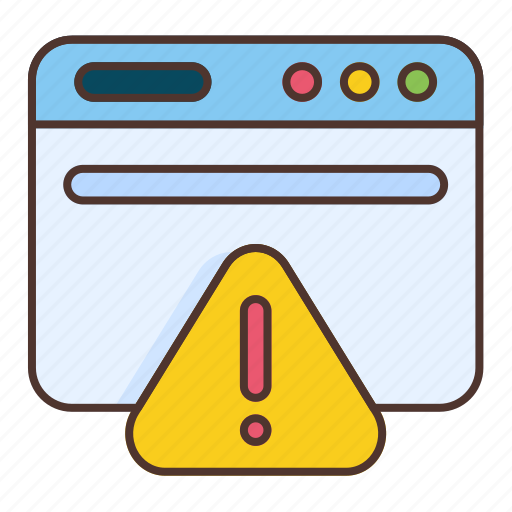 Warning, alert, website, caution, error, attention, browser icon - Download on Iconfinder