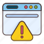 warning, alert, website, caution, error, attention, browser 