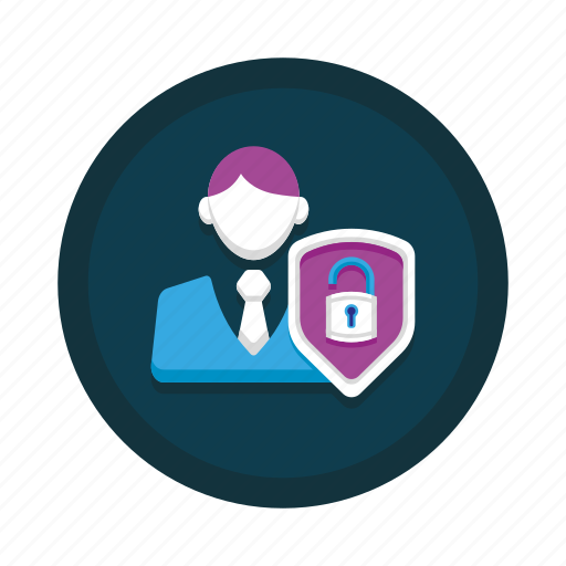 Authentication, access, insecured, protection, secured, shield, user icon - Download on Iconfinder