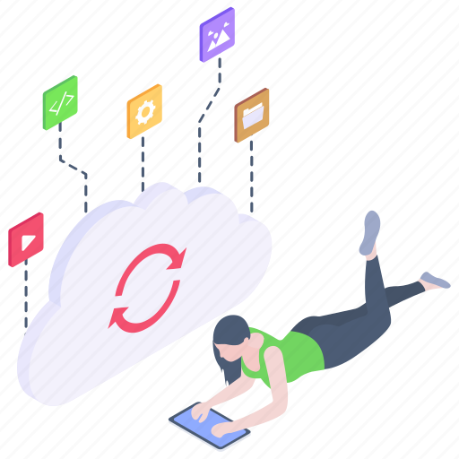 Cloud sync, cloud hosting, cloud services, cloud media, cloud update icon - Download on Iconfinder
