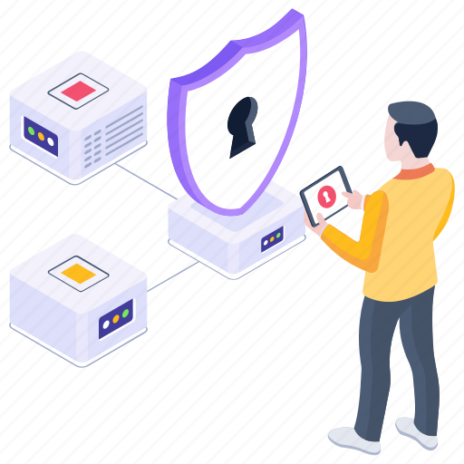 Network security, network protection, cybersecurity, cyber safety, server protection icon - Download on Iconfinder
