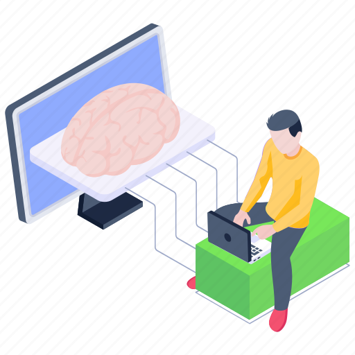 Brain simulation, ai brain, artificial intelligence, ai mind, futuristics icon - Download on Iconfinder