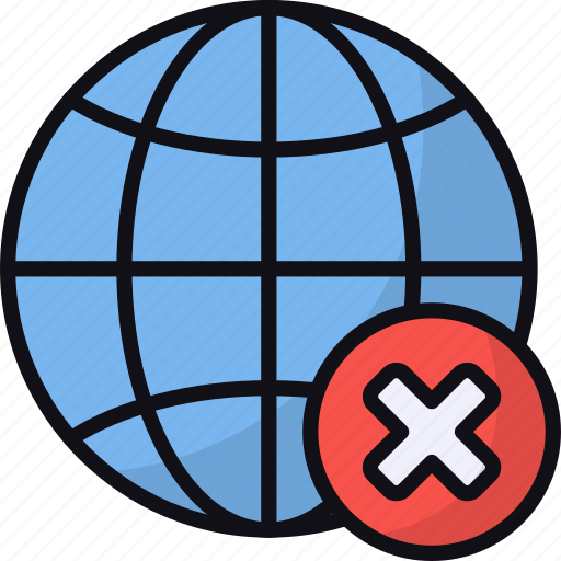 Offline, disconnected, no internet, global, no connection, network icon - Download on Iconfinder